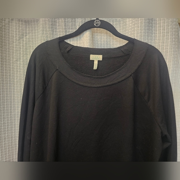 LOGO Lori Goldstein Top Womens XL Lace Ruffle Hem Adjustable Sleeve Black - Picture 7 of 15